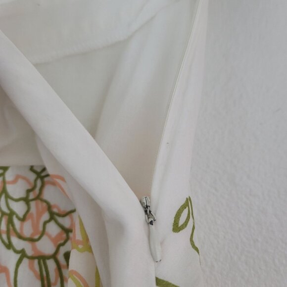 VTG USA Womens Pastel Garden Floral Midi Skirt Sz 4 Lined Cottagecore Coquette - Picture 9 of 11